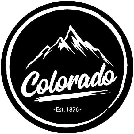 קולורדו הוקמה 1876 מדבקות ויניל מדבקות מקורות | מכוניות משאיות טנדרים מחשב נייד | שחור | 5.5 x 5.5 אינץ